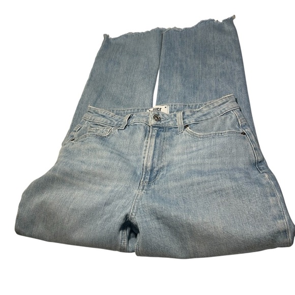 PAIGE Noella High Rise Busted Knee Lightwash Jeans Sz 26 - Picture 5 of 12